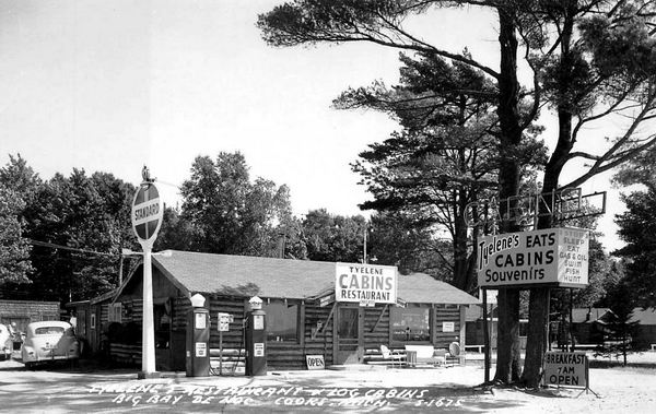 Tyelenes Restaurant and Cabins - Old Postcard And Promos